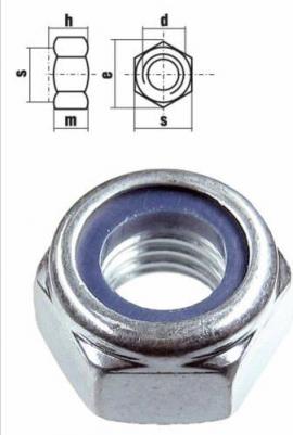 Оцинкованная самоконтрящаяся гайка М10 DIN985 (40 шт.)