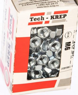 Гайка М6 DIN934 шестигранная 200 штук в упаковке (105247) – фото 3