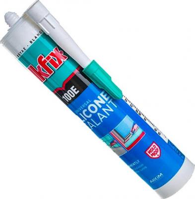 Универсальный силиконовый герметик 100E, белый, 280 мл SA042 – фото 2