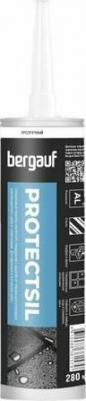 Затирка-герметик прозрачный силиконовый для швов и герметизации, Бергауф Protectsil,280 мл – фото 1