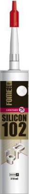 Герметик силиконовый SANITARY SILICON 102, коричневый, 310ml – фото 2