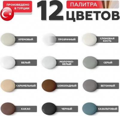 Герметик силиконовый PlitoSil Pro цвет титановый 280 мл – фото 3