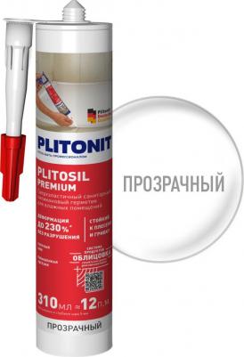 Герметик силиконовый затирка PlitoSil Premium прозрачный 310 мл 4607013047532 – фото 1