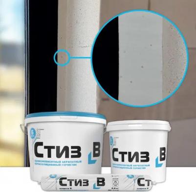 Герметик акриловый для окон Стиз В цвет светло-серый 3 кг – фото 9