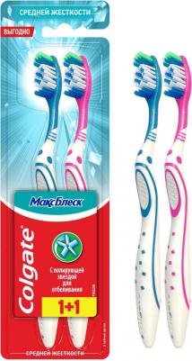 Зубная щетка Макс Блеск, средняя 1+1 бесплатно – фото 11