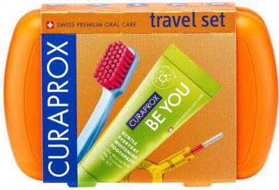 Дорожный набор BE YOU green (паста, щетка, ершики), оранжевый бокс – фото 1