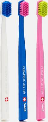 Набор зубных щёток Ultrasoft толщиной волокон 0,1 мм, белый, синий, фиолетовый