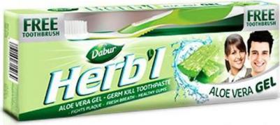 Аюрведический зубной гель Противомикрибный / Herb'l Aloe Vera Gel, 150 мл + щетка – фото 3