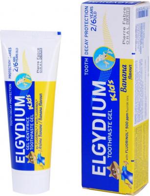 Эльгидиум зубная паста-гель для детей от 2 до 6лет защита от кариеса Кидс банан туба 50мл – фото 4