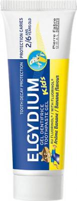Эльгидиум зубная паста-гель для детей от 2 до 6лет защита от кариеса Кидс банан туба 50мл