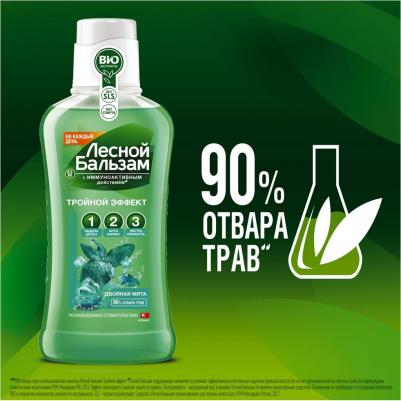 Ополаскиватель для десен с мятой и экстрактами лесных трав на отваре трав 400мл – фото 3