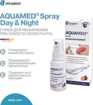 Спрей для увлажнения полости рта Aquamed Spray Day & Night при сухости