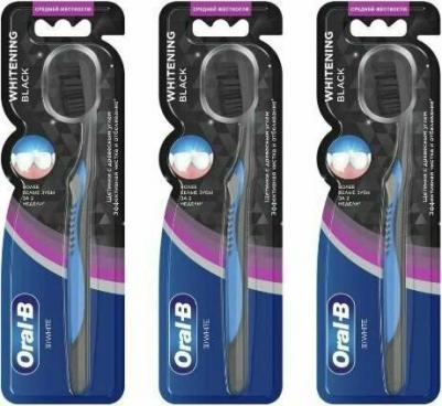 Зубная щетка 3D White Whitening Black средней жесткости – фото 4