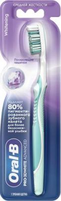 Зубная щетка PRO-3D White Advanced для отбеливания и эффективной чистки, средней жесткости, голубой – фото 2