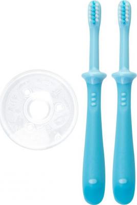Зубная щетка детская Шаг 4 голубая от 18 месяцев до 3-х лет – фото 1