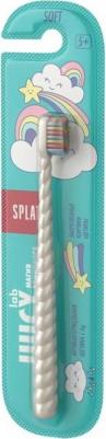 Детская зубная щетка серии JUICY LAB " UniMagic / Магия единорога" с ионами серебра. жемчужно-зеленая/фиолетовая – фото 1