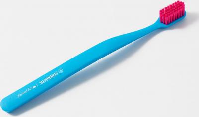 Зубная щетка для взрослых JBrush (средней жёсткости) голубая – фото 3