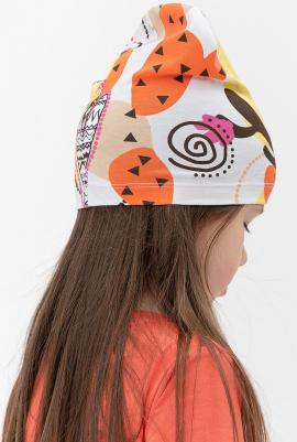 Шапка бини, размер 50, белый, желтый – фото 4