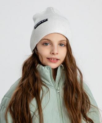 Шапка бини с подворотом для девочки (52) 4660253339775 – фото 3
