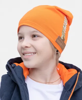 Шапка, размер 56, оранжевый