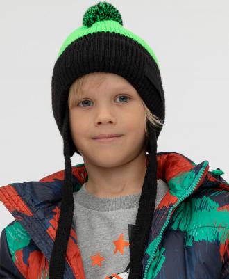 Шапка вязаная 221BBBMX73024800 цв. зеленый р. 50 – фото 3