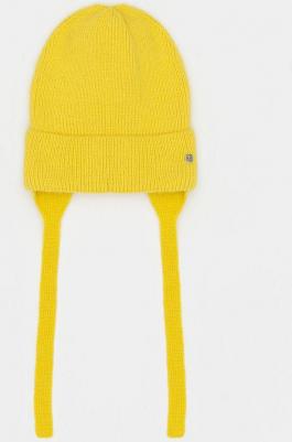 Шапка вязаная 221BBGMX73015500 цв. желтый р. 52 – фото 2