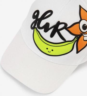 Бейсболка с крупным декором белая для девочек (56-58) – фото 1