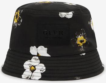 Панама с цветочным рисунком черная для девочек (54)