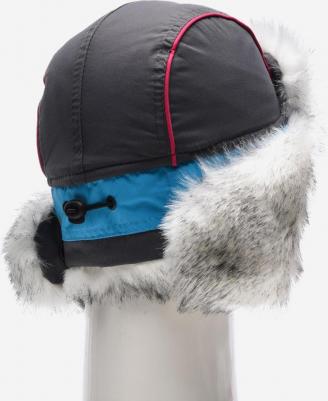 Шапка ушанка зимняя, подкладка, утепленная, размер 54-56, голубой, серый – фото 6