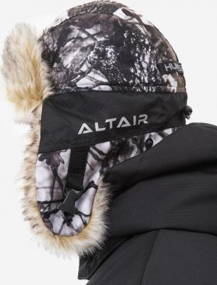 Шапка ушанка зимняя, размер 56-58, белый, серый – фото 6