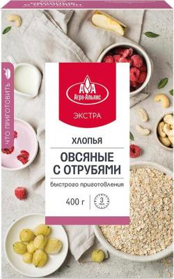 Хлопья "Овсяные с отрубями", 400 гр – фото 1