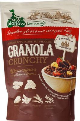 Гранола "Шоколадная с клубникой и бананом", без сахара, 400 г – фото 1