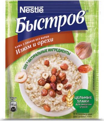 Каша овсяная с изюмом и орехами, 40 г