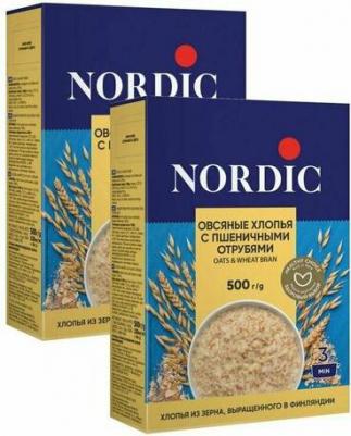 Хлопья овсяные с пшеничными отрубями, 500 г – фото 1