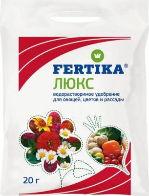 Удобрение Люкс для овощей, цветов и рассады, 20г