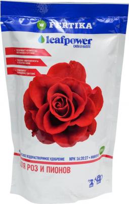 Удобрение сухое для роз и пионов минеральное гранулированное Leaf Power 0,5 кг
