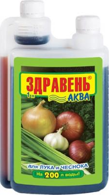 Минеральное удобрение комплексное Здравень Аква для лука и чеснока 500 мл – фото 1