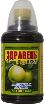 Удобрение Здравень Аква для плодовых деревьев 0,5л с мерным стаканом