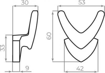 Крючок мебельный MB-LM/K-003 цвет матовый хром – фото 7