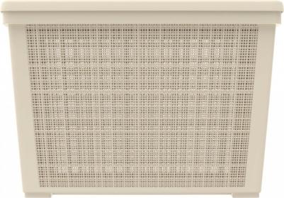 Корзина плетёная для хранения с крышкой "Лён" слоновая кость АП 454 65 л – фото 3