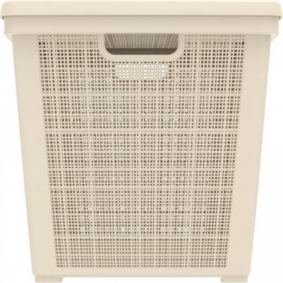 Корзина плетёная для хранения с крышкой "Лён" слоновая кость АП 454 65 л – фото 4