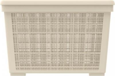 Плетеная корзина для хранения с крышкой "Лён" на 22 литра / 400*284*264 / Цвет Графит – фото 6