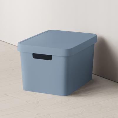 Ящик для хранения Folk 17л, серо-голубой
