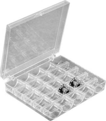 Контейнер для шпулек, 3633391, прозрачный, 25 отделений, 12,3 х 10 х 2,5 см – фото 3