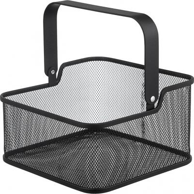 Корзина для хранения вещей, аксессуаров и мелочей квадратная Ferrant, 20,3х20,3х11,5 см, черная, BB000079 – фото 2