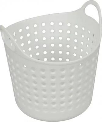 Корзинка для мелочей 11x10x8.5 см пластик цвет белый – фото 6