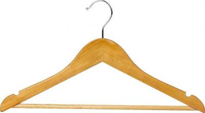Вешалки-плечики, размер 36-40, МАЛЫЙ РАЗМЕР, КОМПЛЕКТ 5 шт., деревянные, перекладина, цвет сосна, "Стандарт", 601160 – фото 9