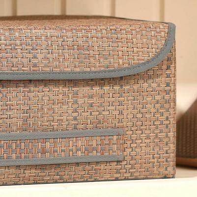 Коробка для хранения с крышкой синий 35х30х22 см – фото 4