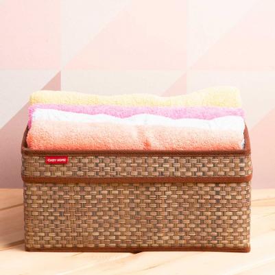 Корзина для хранения с ручками 30x30x14см, цвет бежевый