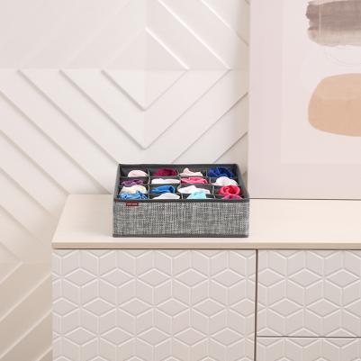 Органайзер для носков, чулок, колготок 35x35x10см, 16 ячеек – фото 1